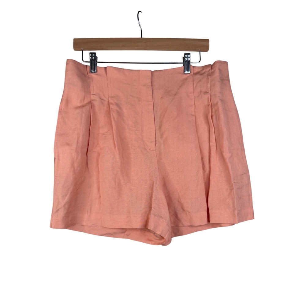 Ann Taylor Linen Blend Shorts size 10 Peach Orange‎